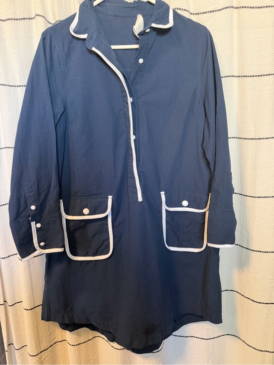 Pomander Place Dresses & Skirts - Pomander Place Navy dress with White Trim